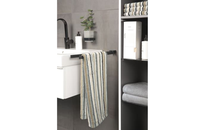 Duschtuch Lifestyle Streifen, kiesel, 70 x 140 cm-04