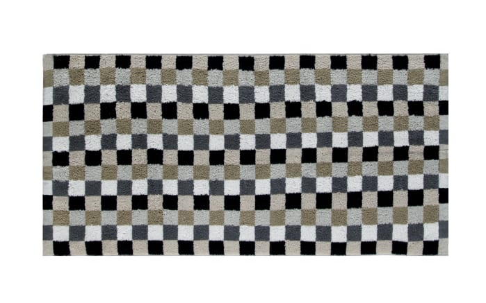Saunatuch Lifestyle Karo, kiesel, 70 x 180 cm-01