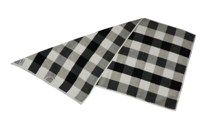 Handtuch Karo, schwarz/weiß/grau, 50 x 100 cm-02