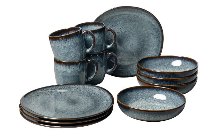 Frühstücksset Lave gris, grau, 12-teilig-02