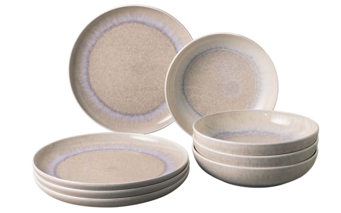 Dinner-Set Perlemor, sand, 8-teilig-02