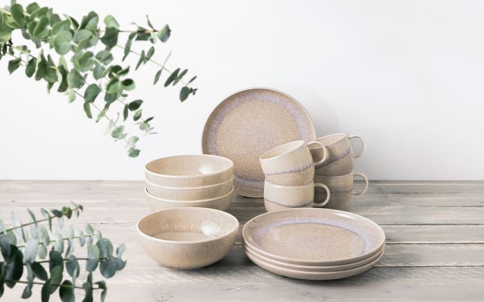 Frühstücksset Perlemor, sand, 12-teilig-02