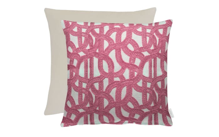 Wendekissenhülle Rafia, pink, 46 x 46 cm