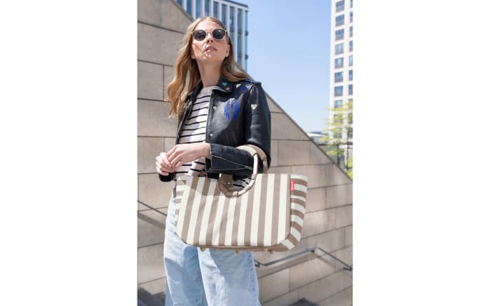 Loopshopper, beige/weiß, 40 x 26 cm-06