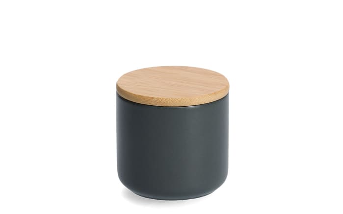 Gewürzdose in anthrazit Keramik, 8 cm-01