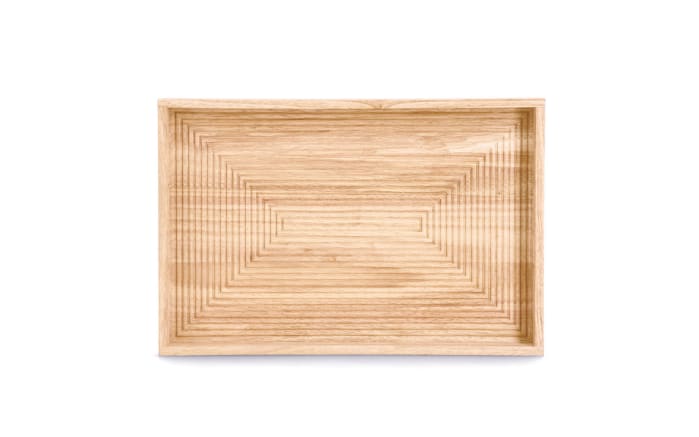 Tablett Gummibaum, natur, 45,7 x 30,5 cm-02