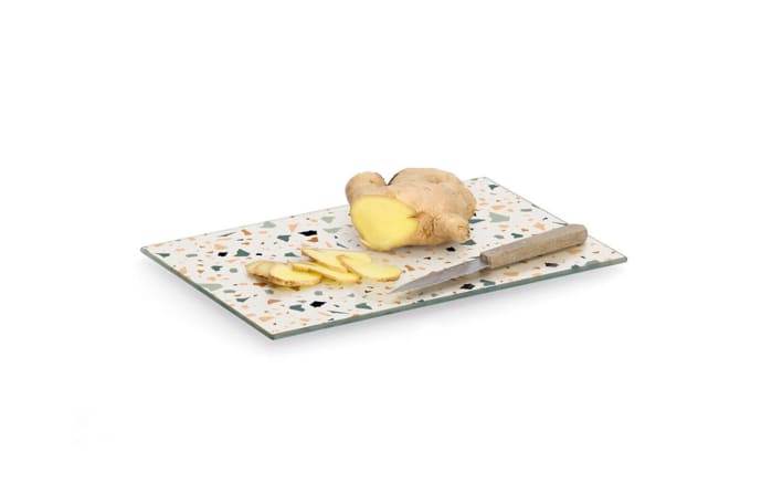Glasschneideplatte Terrazzo, bunt, 30 x 20 cm-02