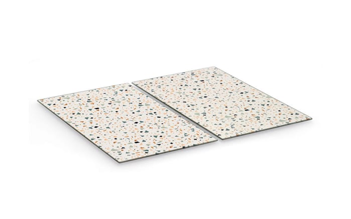 Herdabdeckplatten-Set Terrazzo, bunt, 30 x 52 cm-02