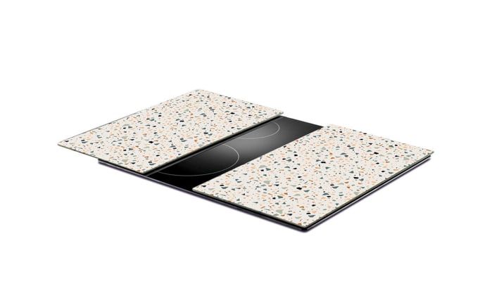 Herdabdeckplatten-Set Terrazzo, bunt, 30 x 52 cm-01
