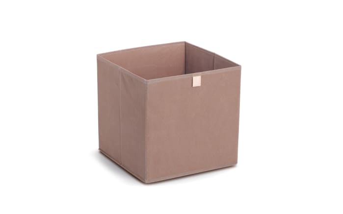 Aufbewahrungsbox Vlies, mocca, 32 x 32 cm-01