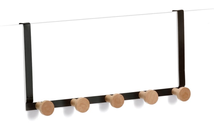Türhänger, Holz/schwarz, 37,5 x 8 cm-01