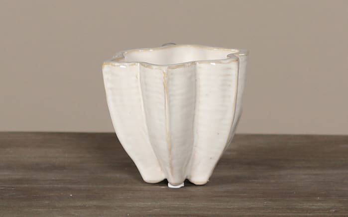 Keramik Vase in weiß, 8 cm