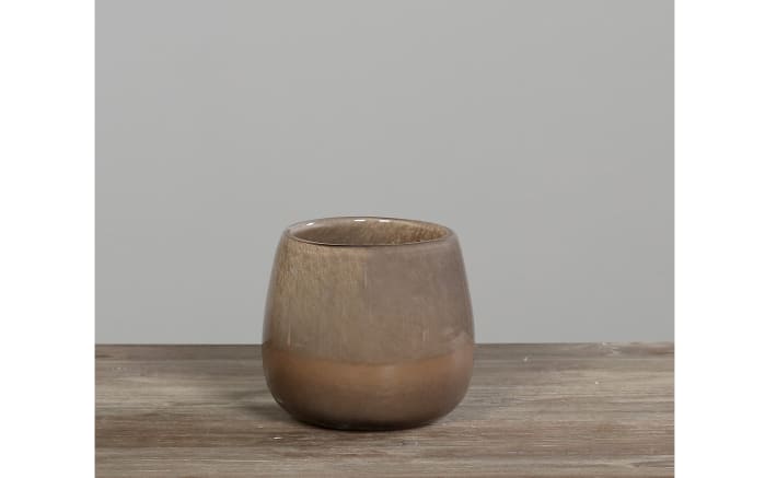 Glasvase, braun, 12 cm -01
