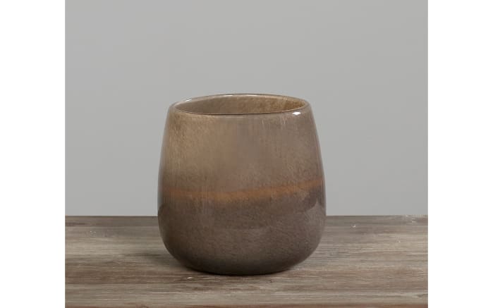 Glasvase, braun, 15 cm -01