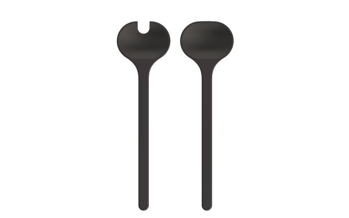 Salatbesteck Silueta, black, 2-teilig-01