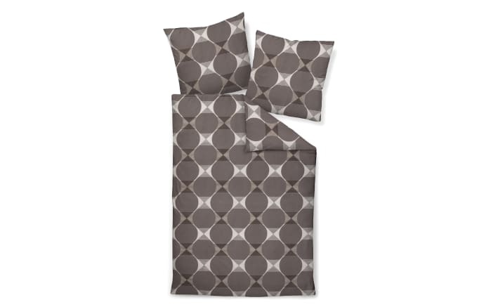 Mako-Satin Bettwäsche J. D., taupe, 135 x 200 cm-01