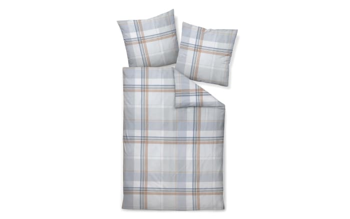 Mako-Satin Bettwäsche moments, sandgrau, 135 x 200 cm-01