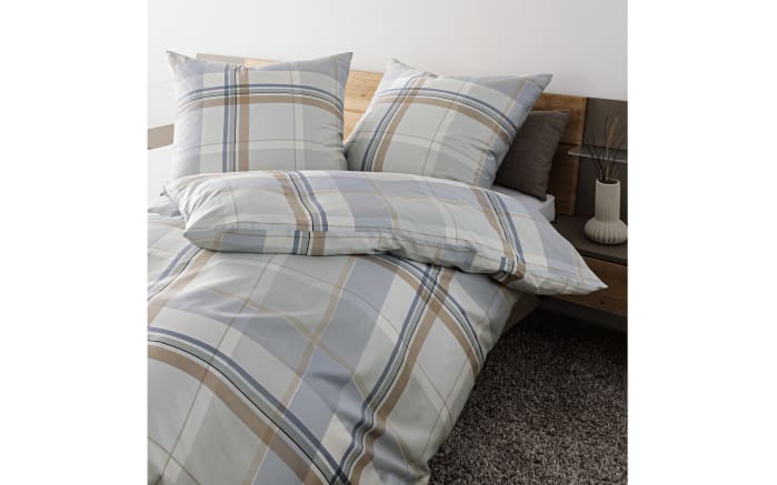 Mako-Satin Bettwäsche moments, sandgrau, 135 x 200 cm-02