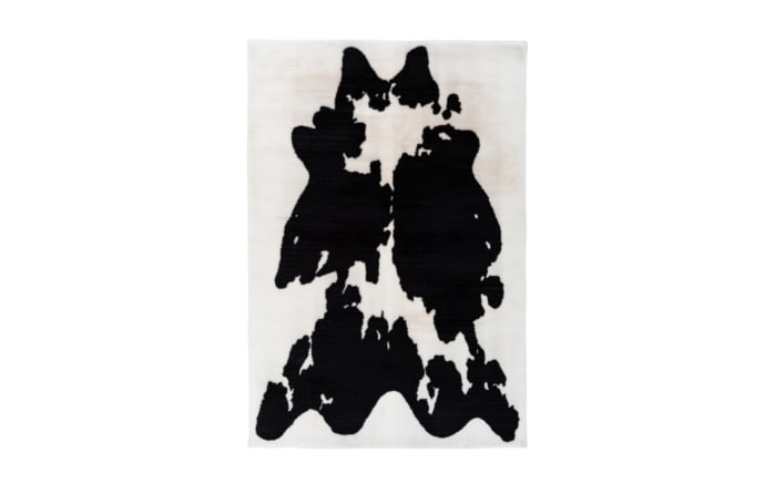 Hochflorteppich Rabbit Animal 500 in schwarz-weiß, 120 x 160 cm-01
