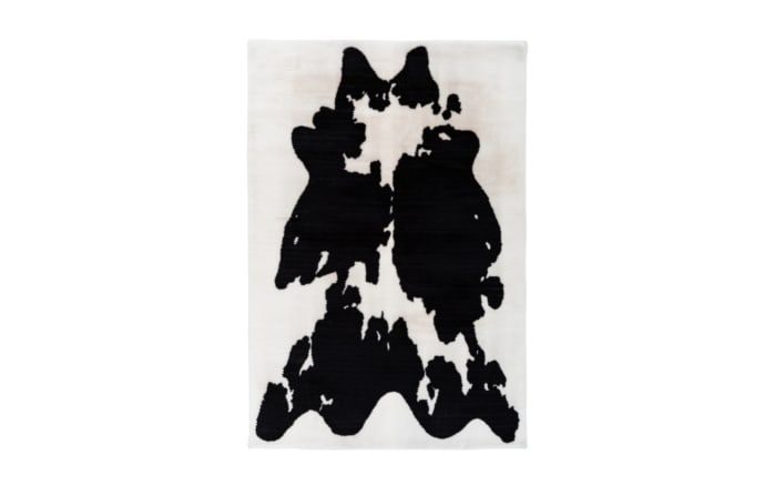 Hochflorteppich Rabbit Animal 500 in schwarz-weiß, 160 x 230 cm-01