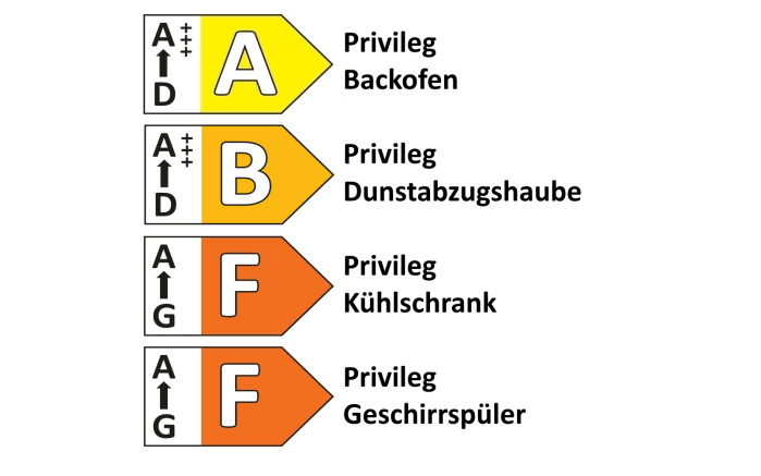 Einbauküche Roma, schwarz, inklusive Privileg Elektrogeräte-05