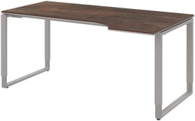 Schreibtisch Objekt Plus, weiß/oxidofarbig, rechts, Füße alufarben, ca. 180 cm