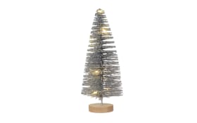 Mini-Weihnachtsbaum mit LED, silber, 30 cm