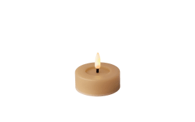 LED Kerze, braun/warmweiß, 5 cm