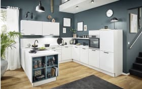 Einbauküche Uno, weiß, inklusive Siemens Elektrogeräte