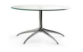 Tisch Urban, Klarglas, Stahl, 90cm