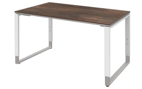 Schreibtisch Objekt Plus, weiß/oxidofarbig, Füße weiß/alu, ca. 120 cm