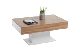 Couchtisch Avola 2 in Alteiche-Nachbildung weiß