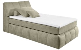 Boxspringbett Toledo 3 in schlamm, inklusive Topper, Liegefläche ca. 180 x 200 cm