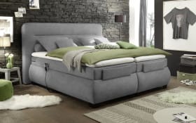 Boxspringbett Evolution 3 in dark grey, mit 2 viskoelastischen Toppern, Liegefläche ca. 180 x 200 cm