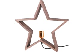 Dekoleuchte Lysekil Stern zum Aufstellen in braun, 29 cm