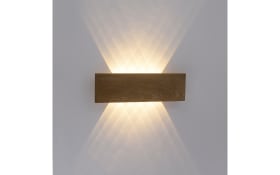 LED-Außenwandleuchte Palma IP54 mit Holzdekor, 45 cm