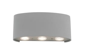 LED-Wandleuchte Carlo, silberfarbig, 6-flammig, 17 cm