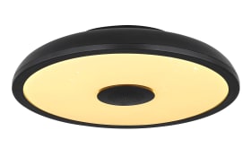 LED-Lautsprecher-Deckenleuchte Raffy RGB IP44 in schwarz, 28 cm