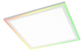 LED-Deckenleuchte Joy RGB in aluminiumfarbig/weiß, 47 x 47 cm