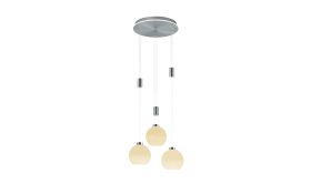 LED-Pendelleuchte Sam in nickel matt, 43 cm