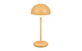 LED-Akku-Tischleuchte Elliot IP44 in senfgelb, 26 cm
