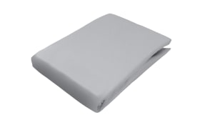 Spannbetttuch silber, 100 x 200 cm   