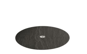 Servierplatte aus Glas in Schieferfarbig, 33 cm