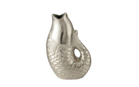 Vase Jappo aus Aluminium in silber, 25 cm