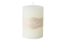Stumpenkerze Rustic, creme, 10 cm