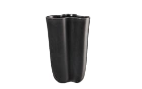 Vase aus Steingut in black iron, 28,5 cm