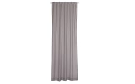 Vorhang mit verdeckter Schlaufe Solid aus Polyester in grau, 130 x 250 cm