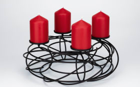 Tischleuchter LifeStyle für 4 Kerzen in schwarz, 35 cm