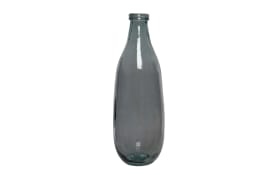 Vase aus Recycle-Glas in grau, 40 cm
