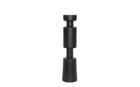 Kerzenhalter aus Akazienholz in schwarz, 50,7 cm